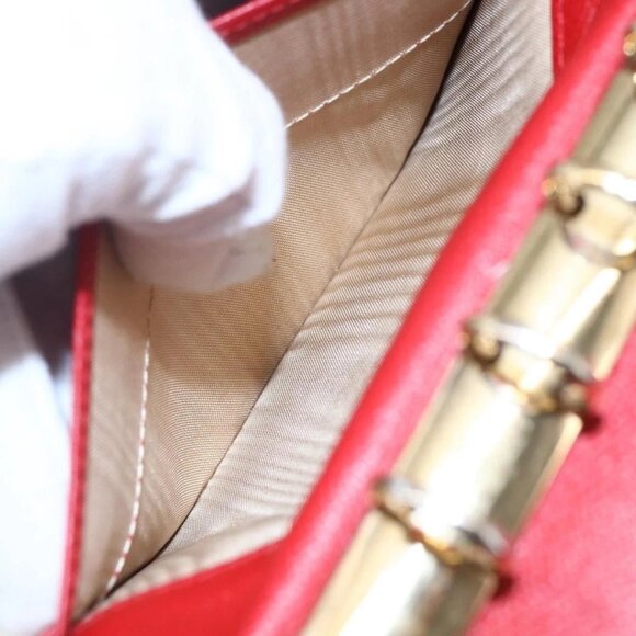 CHANEL COCO Mark Day Planner Cover Leather Red Gold CC Auth - Picture 9 of 16